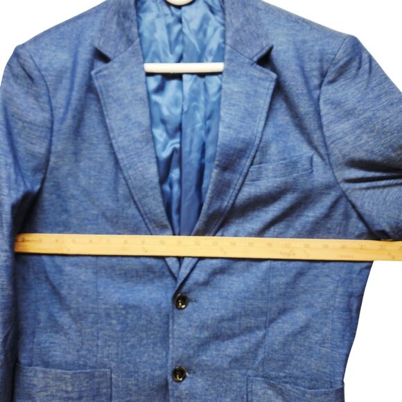 Grace Karin Mens Size Large Blue Blazer Jacket With Pockets & Lining New - Picture 8 of 9